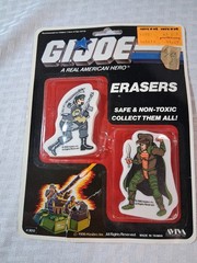 Vintage 1986 GI Joe 2 Pk Eraser Set Hasbro Qty 3