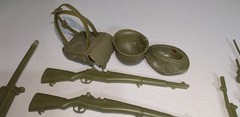 Vintage 1960s Louis Marx Stony Stonewall Smith Original Weapons Accessories Lot