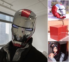 USA Stock! AUTOKING Iron Man MARK 5 Helmet Wearable Voice-Control 1:1 Cos Mask