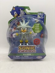 Jakks Sonic The Hedgehog 35th Anniversary SILVER w Red Star Spring 4″ Figure NEW