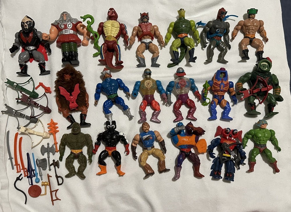 Vintage MOTU Masters Of The Universe Lot Of 19 Action Figures 1980’s He-man