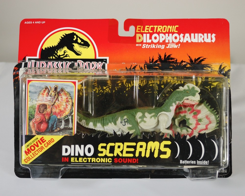 1993 Kenner Jurassic Park DILOPHOSAURUS electronic Dino Screams WORKS with box