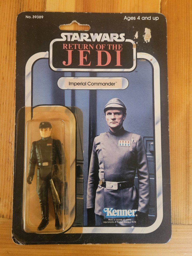 STAR WARS Imperial Commander ROTJ 1983 KENNER 65 Back (Yellowed/dented bubble)