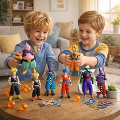 Anime Super Hero Action Figures Set, Collectible Warrior Figurines, 7.8Inch Ener