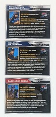 Lot of 3 GI JOE File Cards – Bazooka Firefly Dusty Portuguese Spanish 50th Anniv