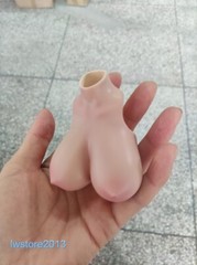 1:6 Suntan Normal Breast Bust Cover Model F 12” Female TBL Action Figure Body