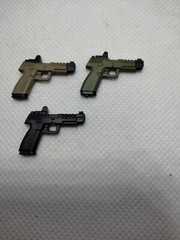 9mm Semi Auto Pistol 1/12 Scale Weapon Action Figure Accessory Force
