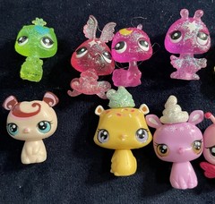 Littlest Pet Shop LPS Moonlite Fairies Glitter And Minis Lot Of 14