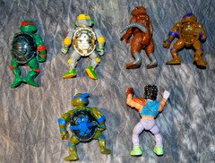 Vintage TMNT Figure Lot 1988-1991 Playmates Casey Jones Metalhead Splinter Leo