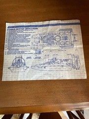 GI.JOE HASBRO 1984 COBRA WATER MOCCASIN BLUEPRINTS INSTRUCTION SHEET
