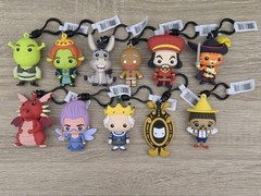 Dreamworks SHREK Figural 3D Bag Clip Series 1 COMPLETE SET OF 11 (READ)