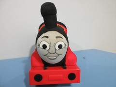 Thomas Train & Friends #5 James Red Engine Plush Stuffed Push Along Toddler Toy