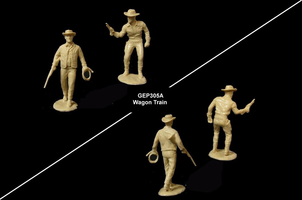 MARX Wagon Trail TV Western Character figures 54mm toy soldiers playsets
