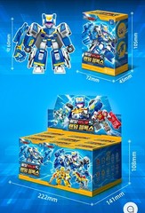 Metal Cardbot S Random Blocks Mini Figure Transformer Robot Toy SAMG 9Types 6cm