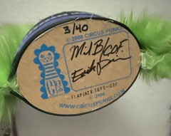 Circus Punks Flapjack Toys Dual Signed Funko COF Mike Becker Ivan 15” Green Fur