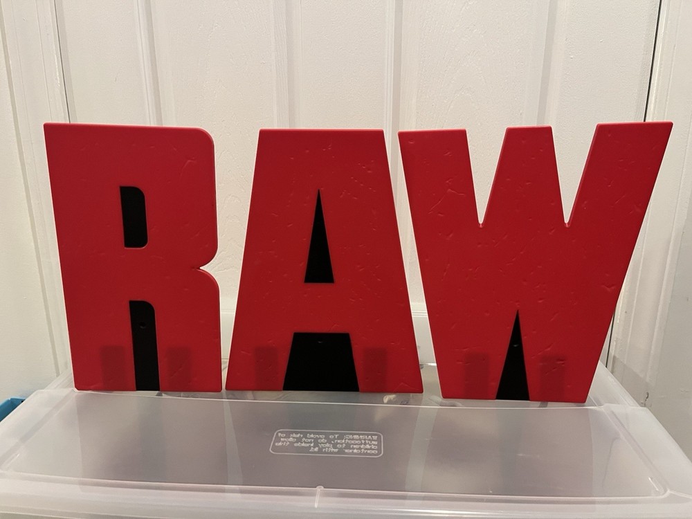 WWE Mattel Elite Raw Stage Letter Set Complete (30th Anniversary Target 3 Pack)