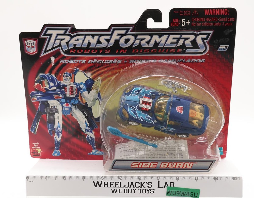 Blue Side Burn Transformers RID Robots in Disguise 2002 Hasbro Figure NEW SEALED