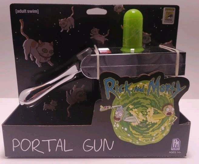 Rick And Morty Chrome Portal Gun SDCC 2017 Exclusive UCC San Diego Comic Con NIB