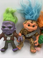 Battle Trolls lot of 3 Hasbro 1992 Battle trolls Military Frankenstein Viking