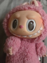 Authentic POP MART Labubu Exciting Macaron- Lychee Berry Vinyl Plush Keychain