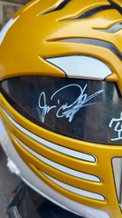 White Ranger Helmet SIGNED Jason David Frank Power Rangers Lightning Collection