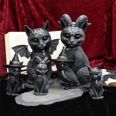 Nemesis Now Cult Cuties Pawzuph Figurine 11cm, Resin, Black, Scarily Adorable Ho