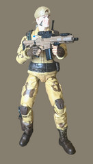 HIYA Toys, GI Joe Dusty 4″ inch Figure Loose custom Weapons and Access.