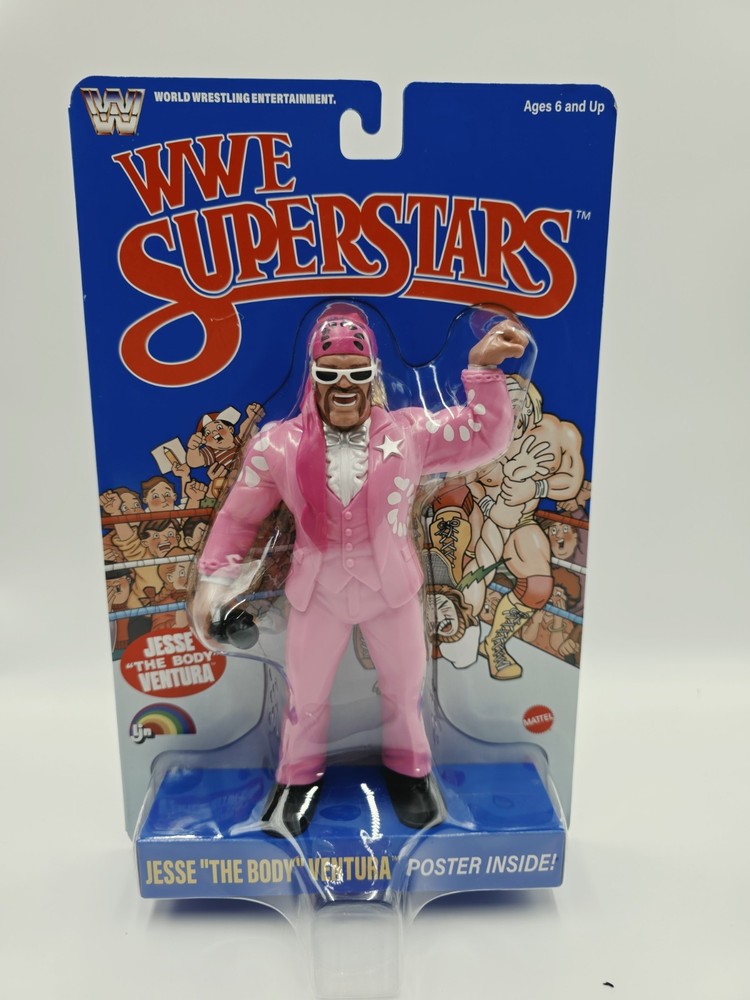 MATTEL LJN WWE SUPERSTARS JESSE THE BODY VENTURA SERIES 2 BLUE CARD RETRO 1980S!