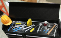 Tool Set 1/10 Scale Model Prop Kit Shop Garage Diorama Dollhouse Accessory