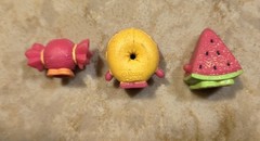 Moose 3 x SHOPKINS LOT Ultra Rare Glitter Melonie Pips Candy Mandy D’Lish Donut