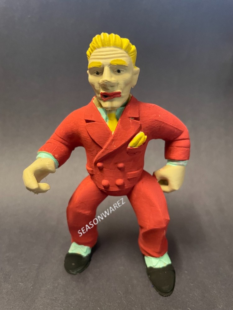 Dick Tracy Mumbles Hand Painted Figure FDM Printed