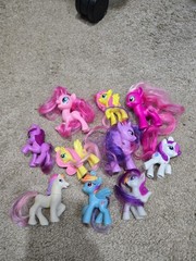 Large Lot of 10 My Little Pony Figures Various Sizes and Colors
