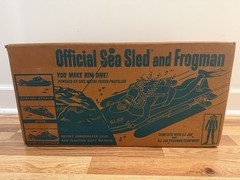 GI Joe 1966 Sea Sled & Frogman With Accessories, Cave & Box As Is Untested