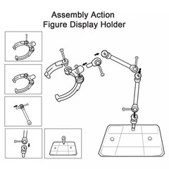 Adjustable Display Holder For 6″ Action Figure Clear Plastic Holder 1/5/10/12pcs