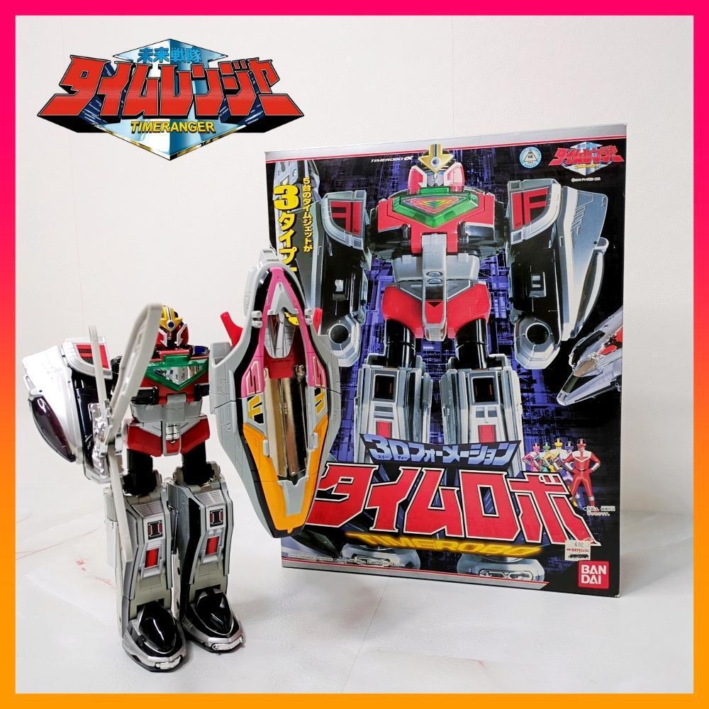 BANDAI Power Rangers Time Force Megazord DX Time Robo Time Ranger 3D Flyer W/box