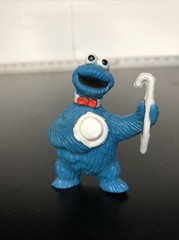 Vintage TAP DANCING COOKIE MONSTER Tara Toy PVC Muppets SESAME STREET Hat B1