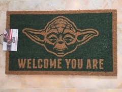 STAR WARS YODA GROGU WELCOME YOU ARE MAT OFFICIAL DOORMAT 60X40 CM COIR PVC BACK