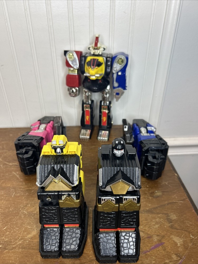 1995 MMPR POWER RANGERS For Parts Lot. MEGAZORD Pink, Blue, Yellow, Black *Read