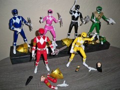 SUPER 7 ULTIMATES POWER RANGERS LOT OF ALL 6 BLUE BLACK PINK YELLOW GREEN RED TH