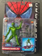 Green Goblin w/ Pumpkin Bomb Firing Glider Spider-Man 2002 SEALED Toybiz Figure
