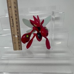 Pokemon Scizor Figure Jazwares Battle Action Feature Red Posable Monster 4″ READ