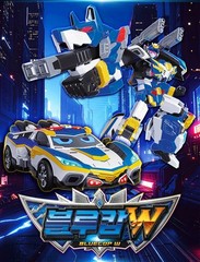 [2025 NEW] SAMG Metal Cardbot W BLUECOP W Transforming Robot Police Car Figure