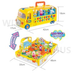 Pororo Melody School Bus with 10 friends Figures Kids Bus Toy – Fedex Express