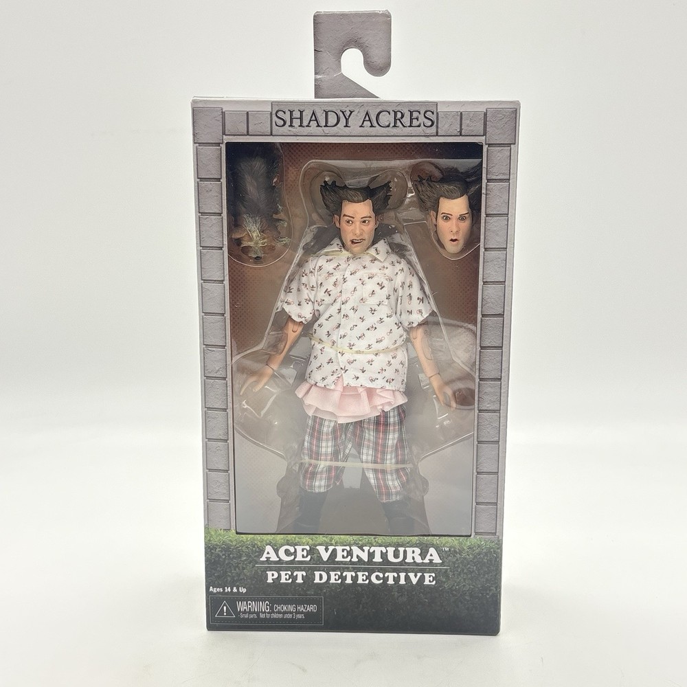 Ace Ventura Pet Detective Shady Acres Home 8″ Action Figure Jim Carrey NECA 2020