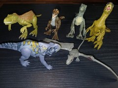 Jurassic World Mini Dinosaur Figure Lot of 6 Raptors Pteranodon Mattel Toys