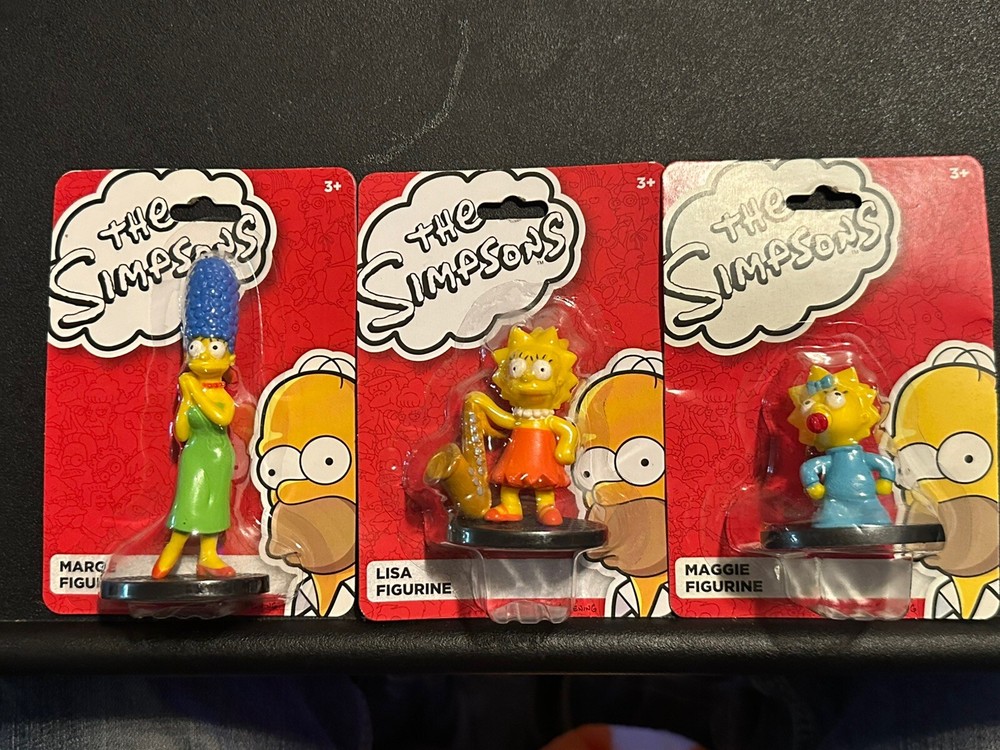 3 The Simpsons Figurine Lot Marge Maggie Lisa W/ Saxophone 2015 Monogram