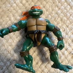 Lot Of 3 Vintage Playmates TMNT Ninja Turtles Action Figures & Motorcycle 2002