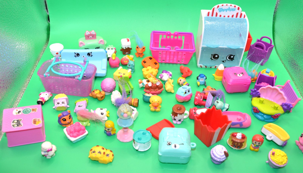 Huge Shopkins Lot Mini Figures Accessories Furniture Playsets Mixed Toy Bundle