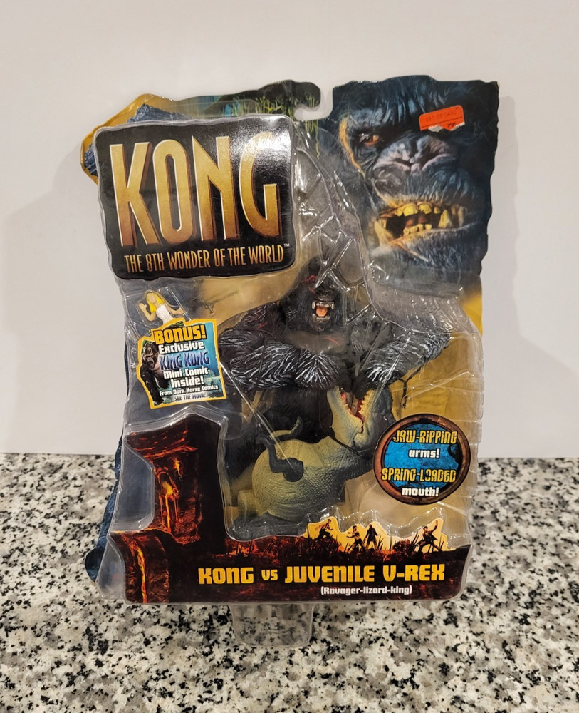 Kong vs Juvenile V Rex KING KONG Playmates MOC NEW Sealed #2