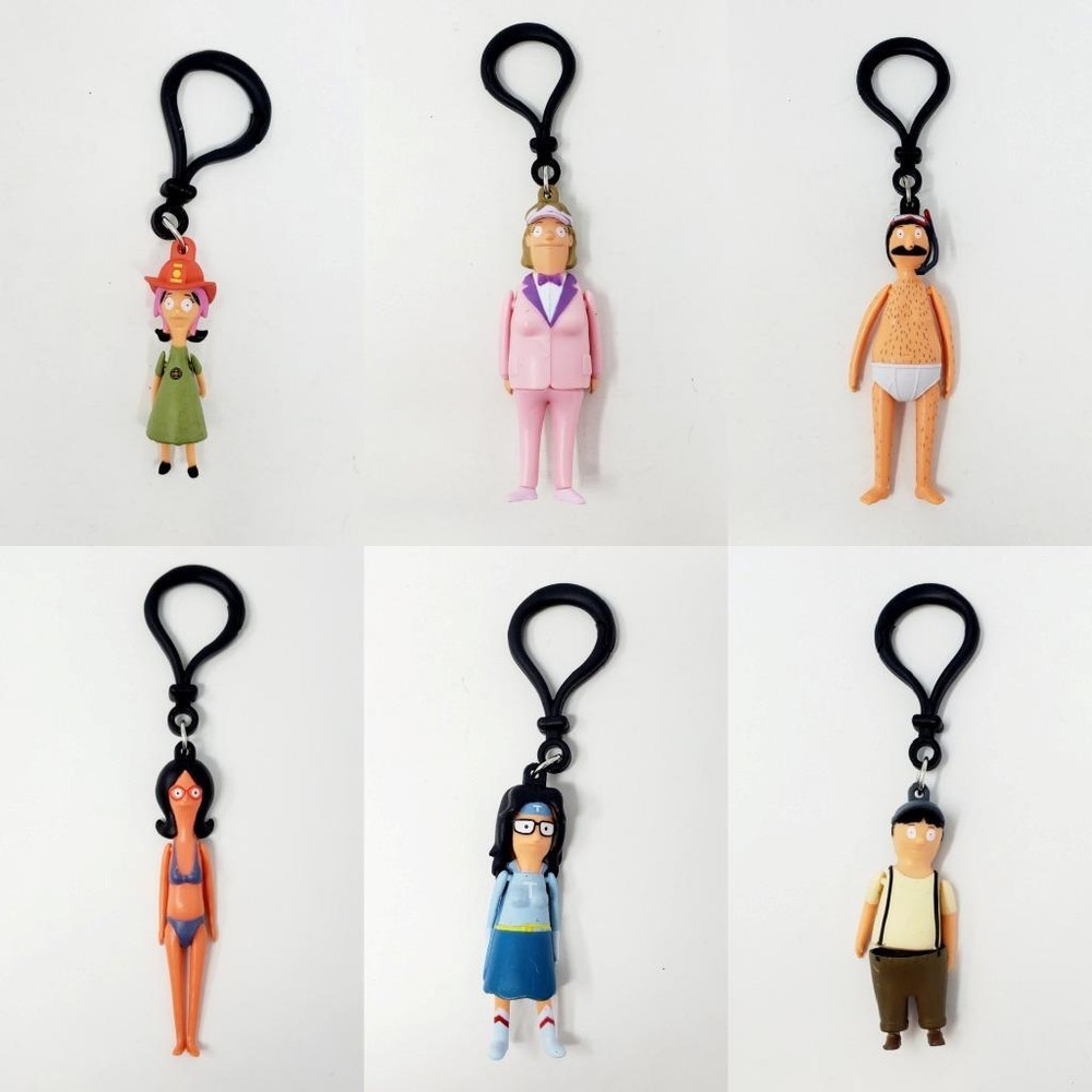 Bob’s Burgers Chibi In Motion Series 3 – Complete Set of 6 REGULAR Dangler Clips